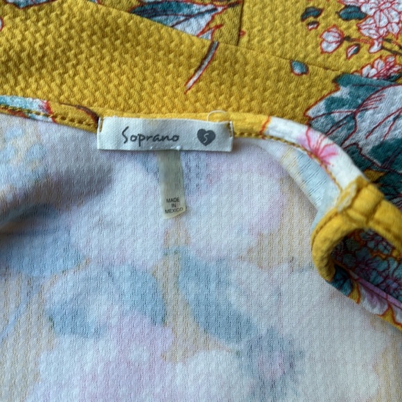 Yellow Floral Summer Mini Dress - Picture 6 of 6